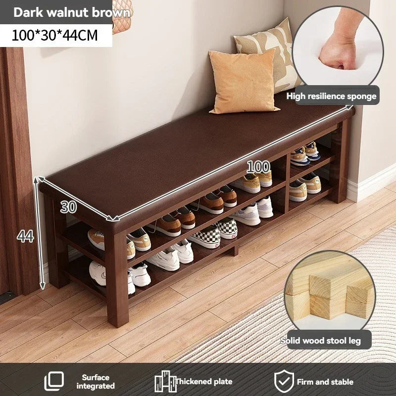 Shoe changing stool at the entrance, shoe wearing stool at the entrance, integrated seating stool, soft bag shoe rack, and seate Oasis Select 100cmA model