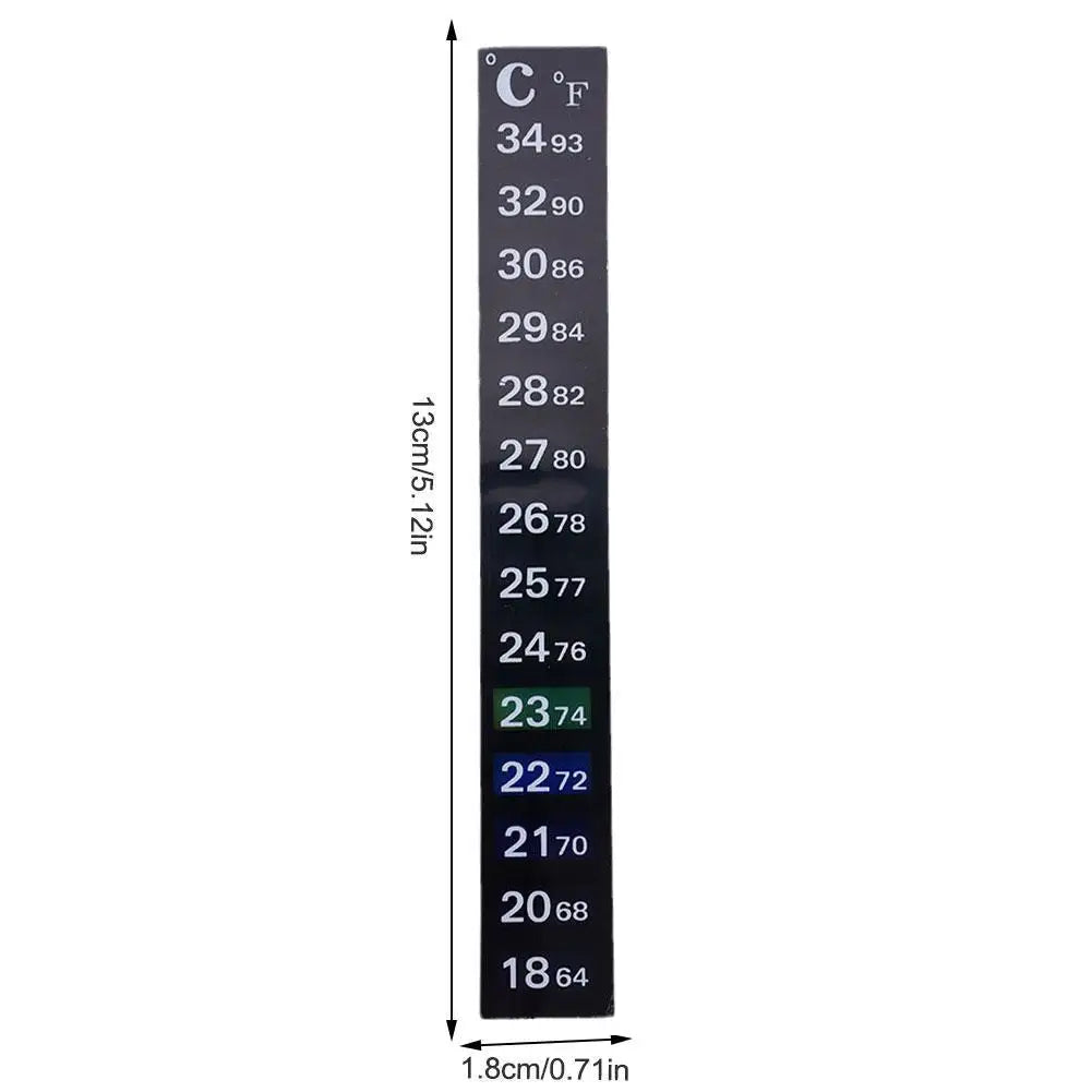 Digital Aquarium Home Stick-on Thermometer Fish Tank Strip Dual Scale C/F Discolor Temperature Measurement Sticker Tools Oasis Select