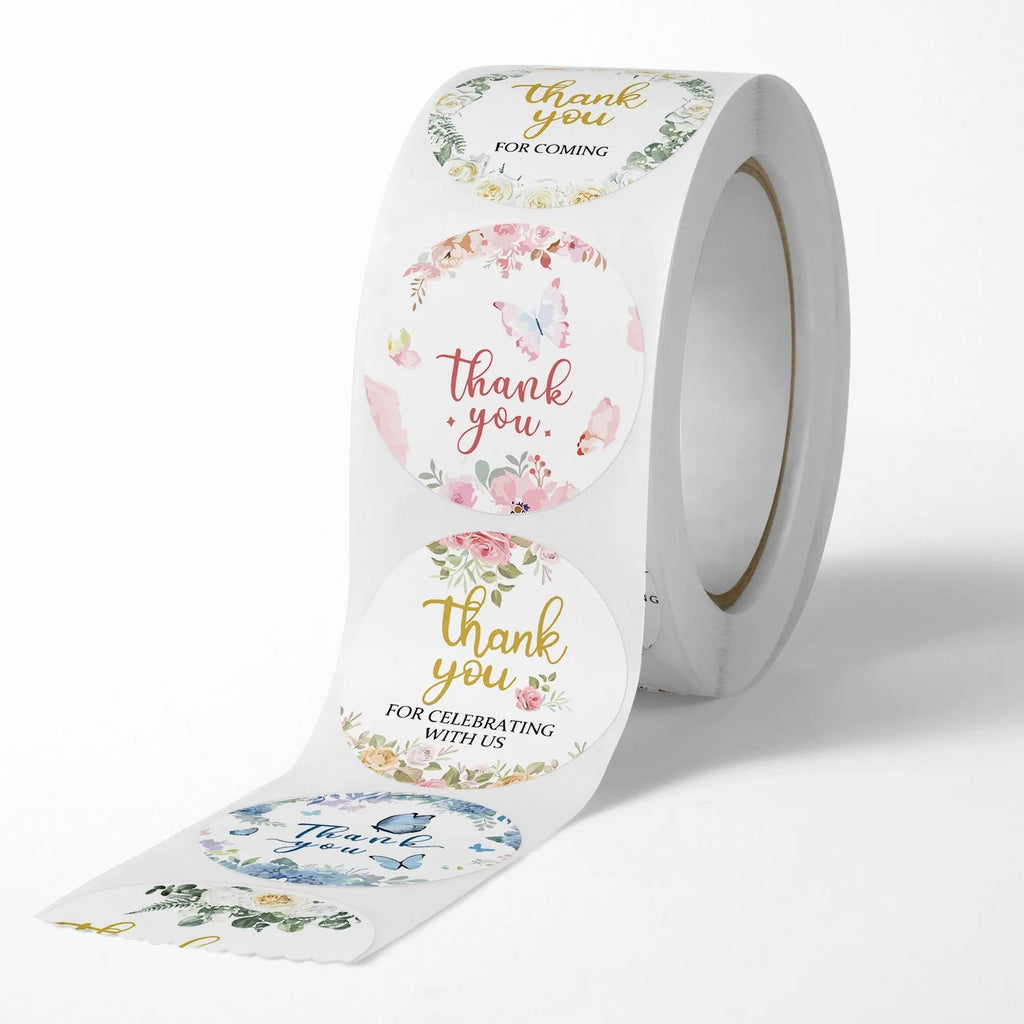500pcs Stickers,Gratitude Labels for Events, Parties, Weddings, and Business Promotions,Adhesive Labels for Favors and Packaging Oasis Select
