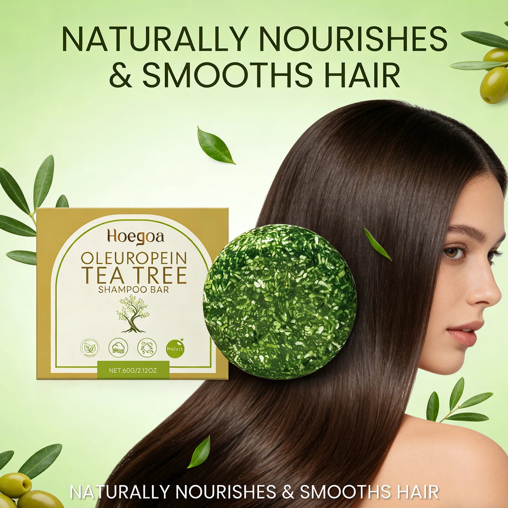 HOEGOA Tea Tree Shampoo Bar – Oil Control & Scalp Nourishing