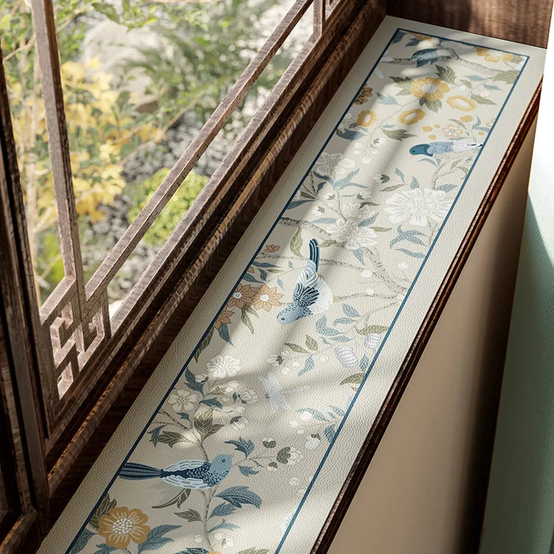 Window sill mat Window edge leather protective mat Sun protection waterproof dust Chinese bay window mat Oasis Select Red 20cm x 100cm
