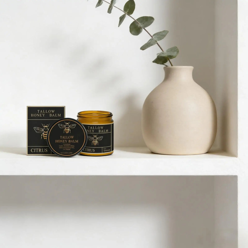 Tallow Honey Balm Deep Hydration Face Care Tighten Skin Firming Moisturizing Facial Rejuvenation Soft Smooth Beef Tallow Cream Oasis Select