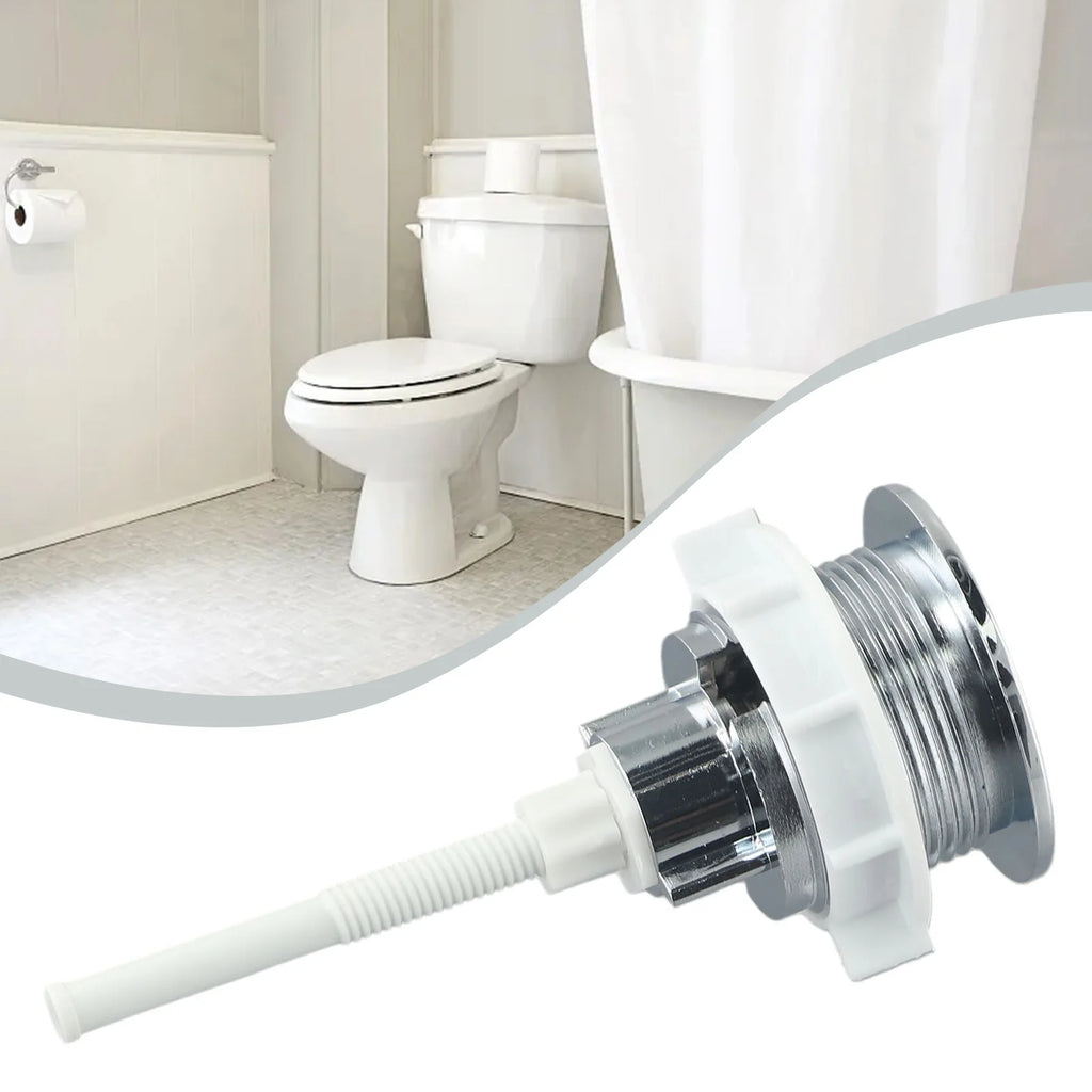 Push Button Toilet Tank Button Bathrooms 1 Piece ABS Plastic Corrosion-resistant Rust-proof Single Button Sliver Oasis Select