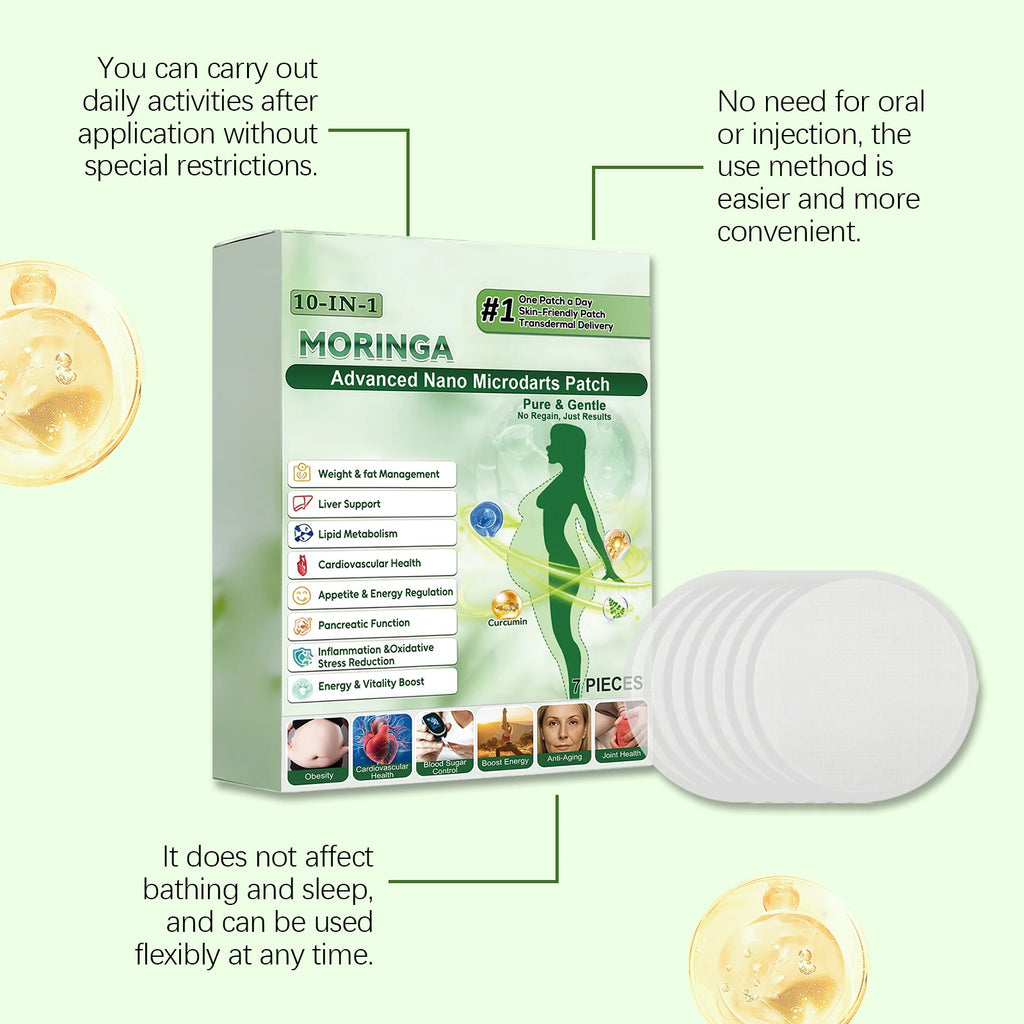 Moringa Microneedle 10-In-1 Patch Show Graceful Lines And Protect The Skin All Over The Body For Daily Personal Care Oasis Select