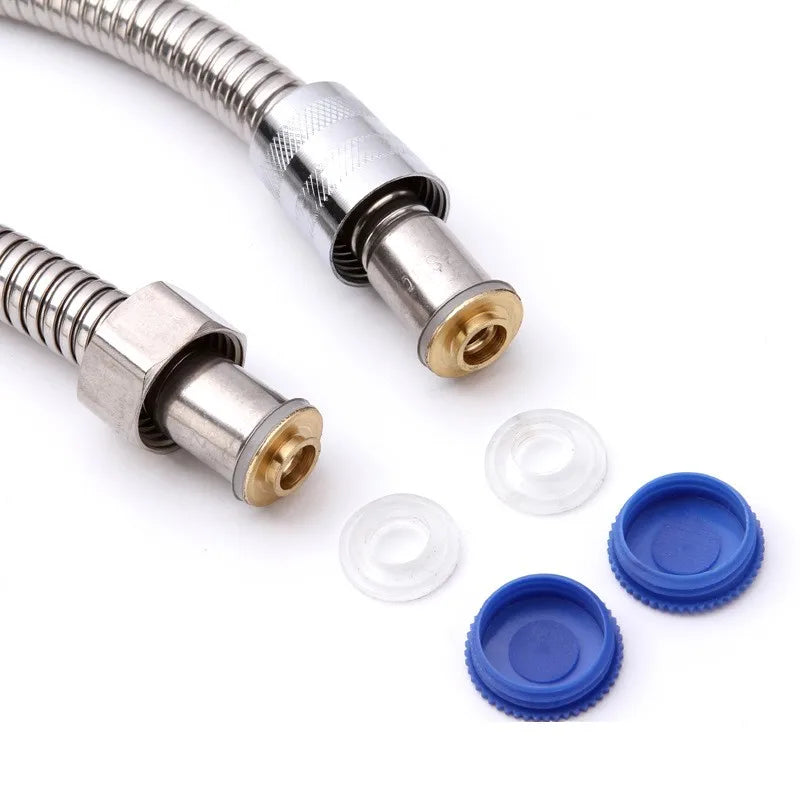 1.5/2M Black SUS 304 Flexible Shower Hose Long Bathroom Shower Water Hose Extension Plumbing Pipe Pulling Tube Bath Accessories Oasis Select