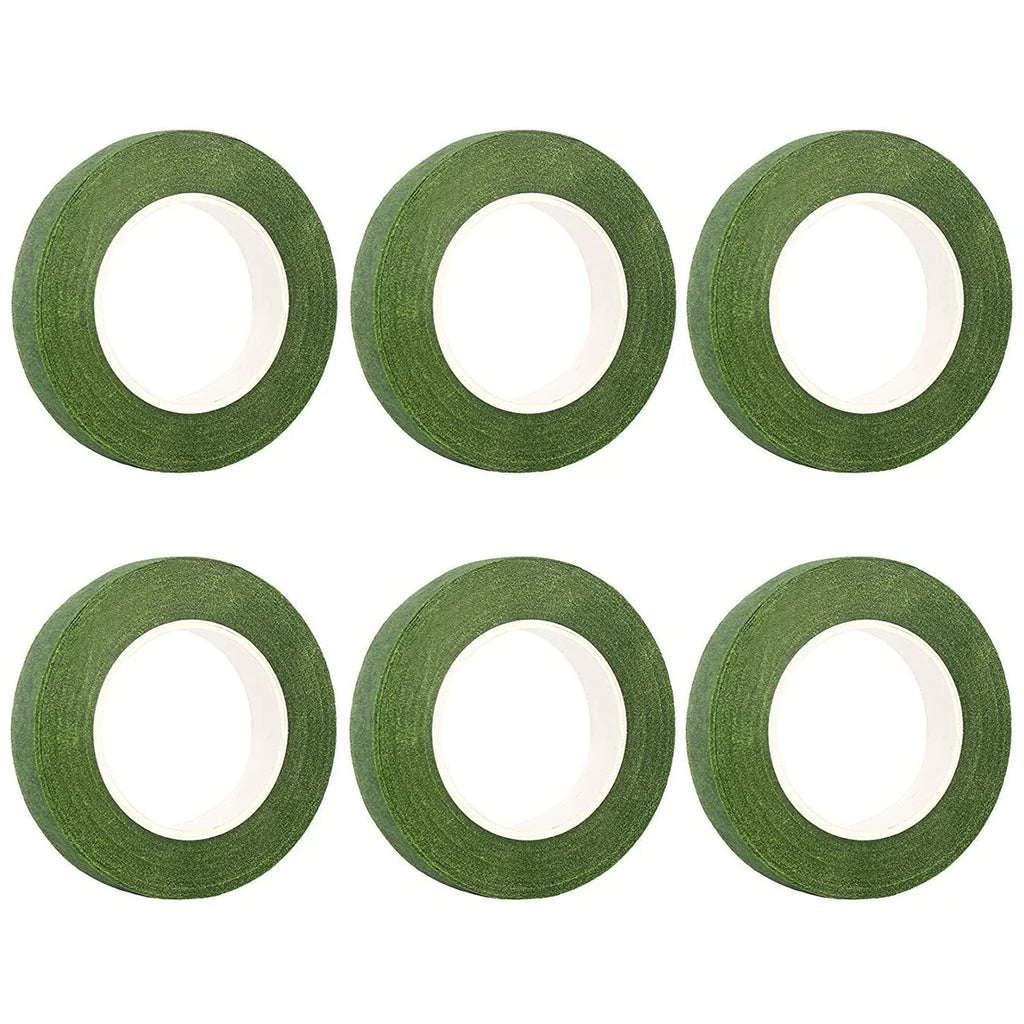 3/6 Rolls Floral Stem Wrap Tape 20 Yards Self-Adhesive Green Tape for Bouquet Making Birthday Wedding Flowers DIY Crafts Oasis Select 6pcs