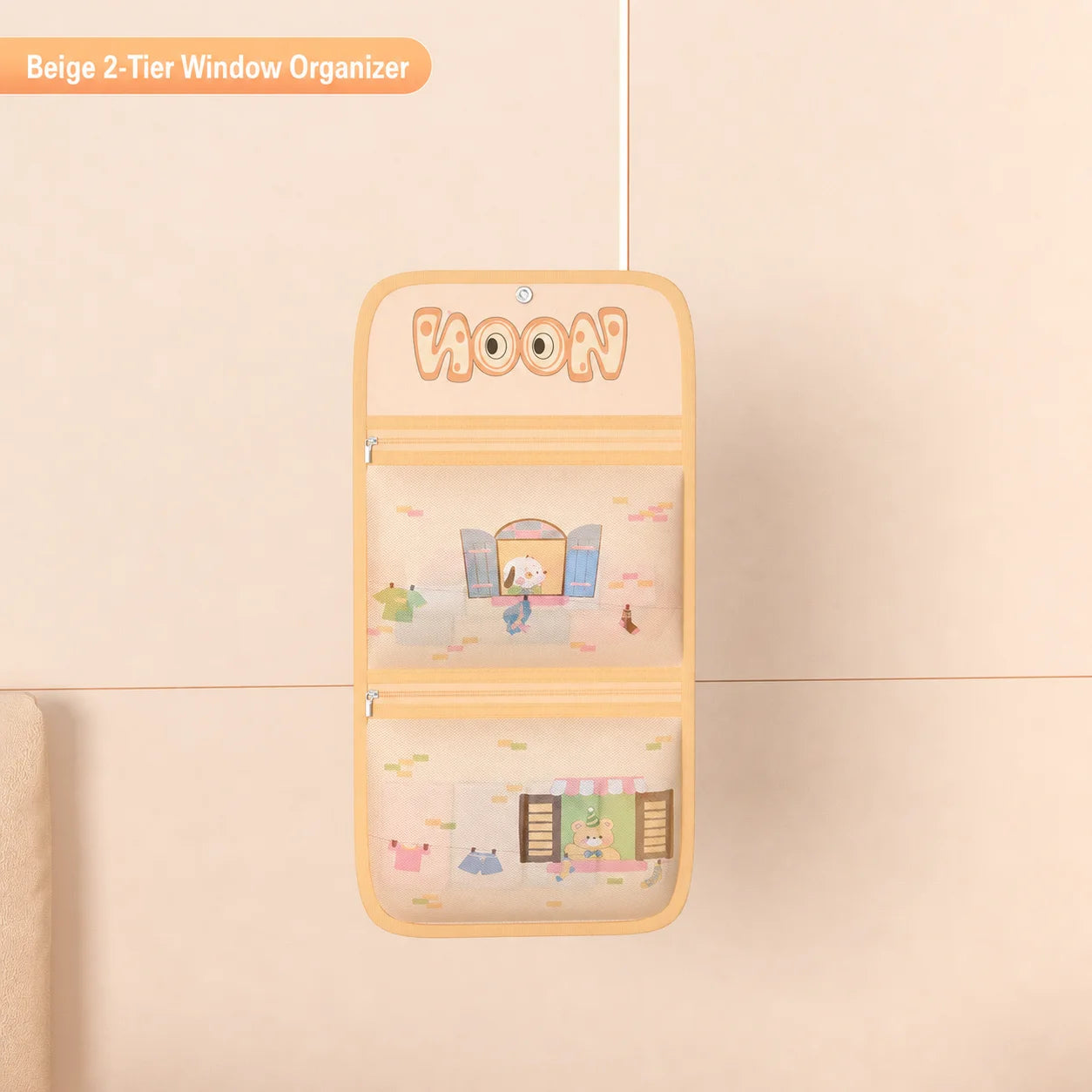 Hanging Mesh Storage Bag – Cartoon Closet Organizer