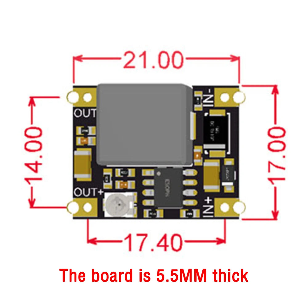 3A Mini DC-DC Buck Step Down Converter Module 6V-40V to 5V 9V 12V 24V Voltage Regulator PCB Power Supply Board Oasis Select
