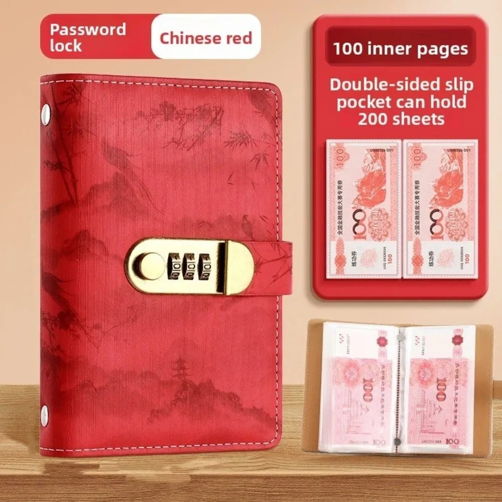 Waterproof Fixed Deposit Book Easy and Fun Multi Pockets Budget Bill Organizer Save Money with Password Lock Oasis Select