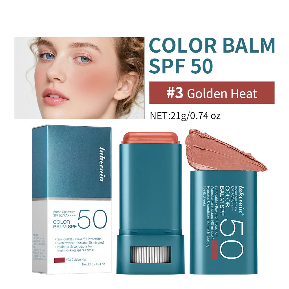 SPF 50 Blush Balm Stick – Buildable, Hydrating & Long-Lasting