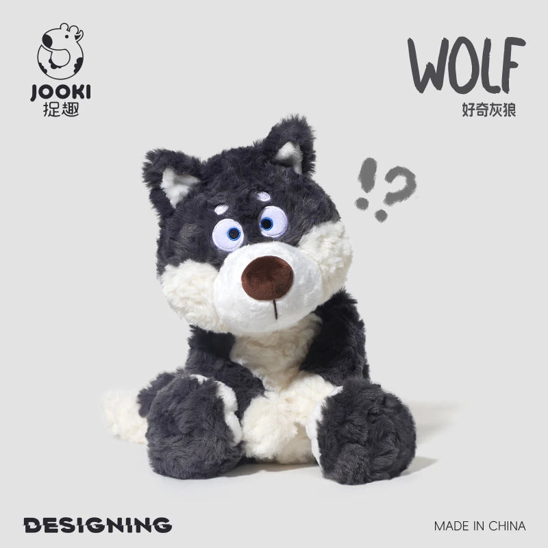 40cm Cute Gray Wolf Plush Toy Stuffed Animal Wolf Super Soft Plushie Doll Gift for Kids Oasis Select