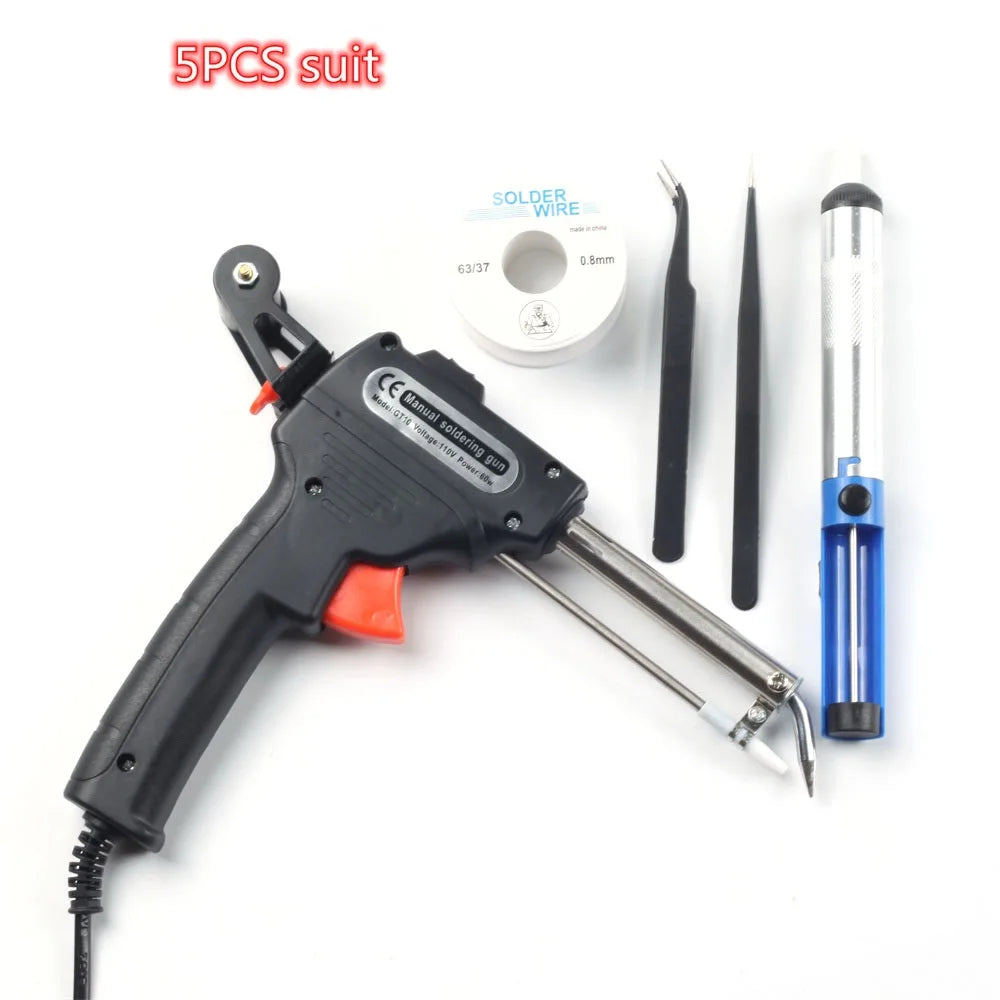 SLADE 60W Auto-Feed Soldering Iron Gun | 110V/220V Repair Kit Soldering Iron Gun Oasis Select 5Pcs A Heater Set EU PLUG 220V