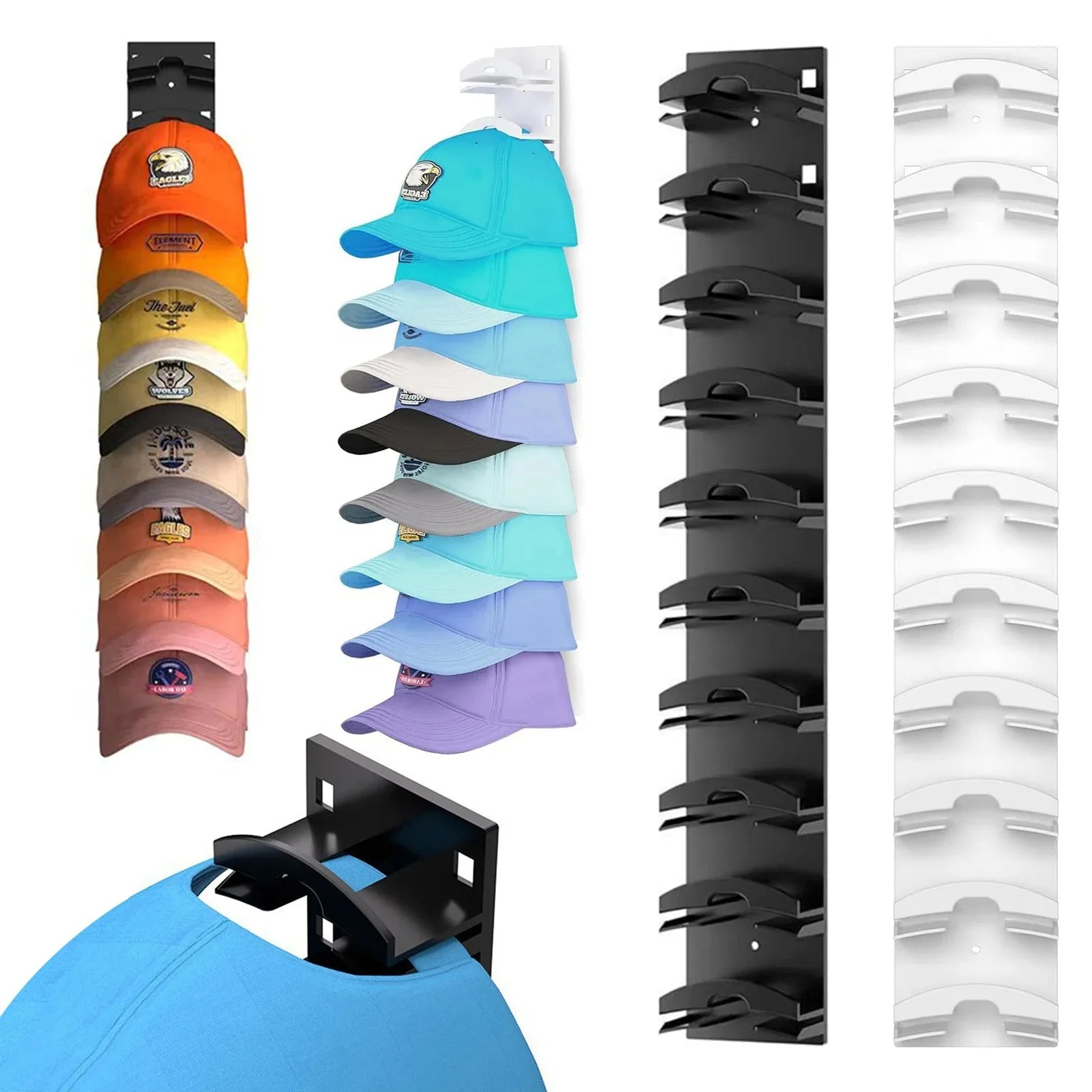 Baseball Cap Organizer Rotating Hat Storage Rack Closet Hanger Storage Organizer Hook Holder Durable Accessories Space Saving Oasis Select