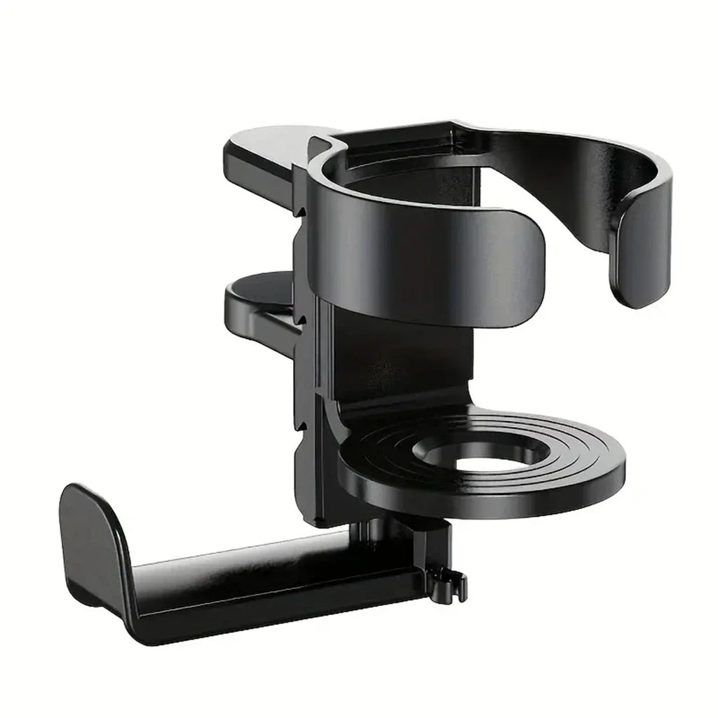 2 IN 1 Slip Cup On Headphone Holder Desk Cup Holder Adjustable Non For Desk Office Supplies Workspace Under Desk Clamp Oasis Select black