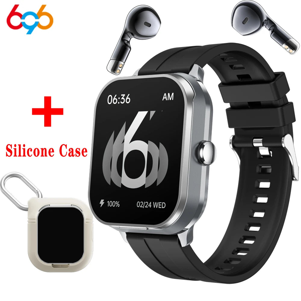 2 In 1 TWS Headset Bluetooth Call Smart Watch Sport Fitness Waterpoof Heart Rate Music Playing Weather Headphone Smartwatch NFC Oasis Select GRBKS China Mainland