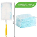 Disposable Electrostatic Dust Duster Dust Cleaning Tool Chicken Feather Duster Household Car Cleaning Oasis Select 1 handle 10PCS