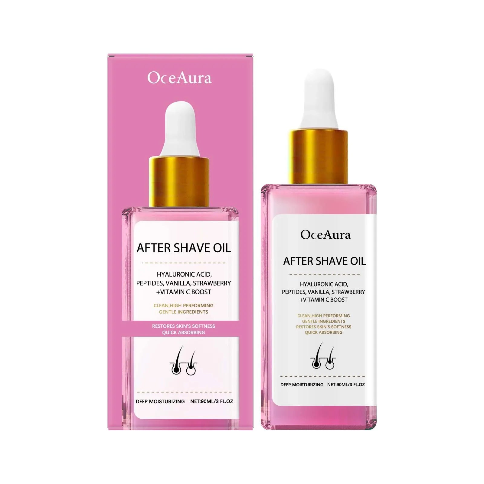 Strawberry Vanilla After Shave Care Oil 90ML Women Smooth Skin Moisturizes Soft Serve Hair removal Shave Oil After Shave Oil﻿ ﻿ Oasis Select 1pcs