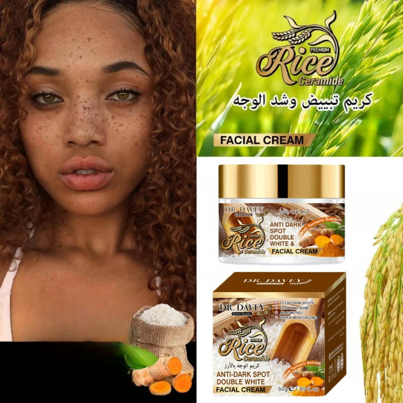 DR.DAVEY Rice Cream Facial Moisturizer – Unisex All Seasons