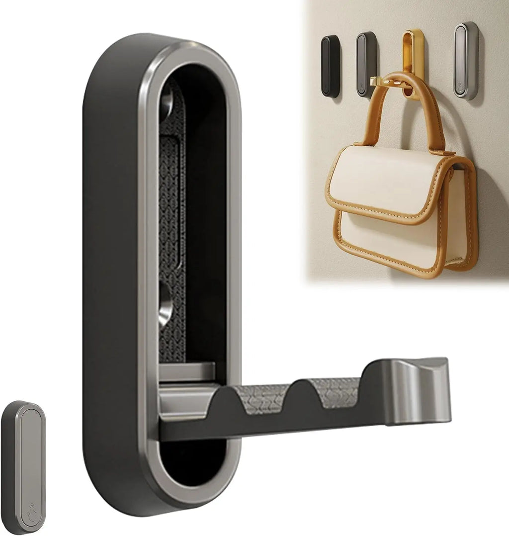 Folding Wall Hook Towel Coat Hook stainless Hook for Home and decoration Kitchen Bathroom Matte Towel Hanger storage Organizer Oasis Select Grey