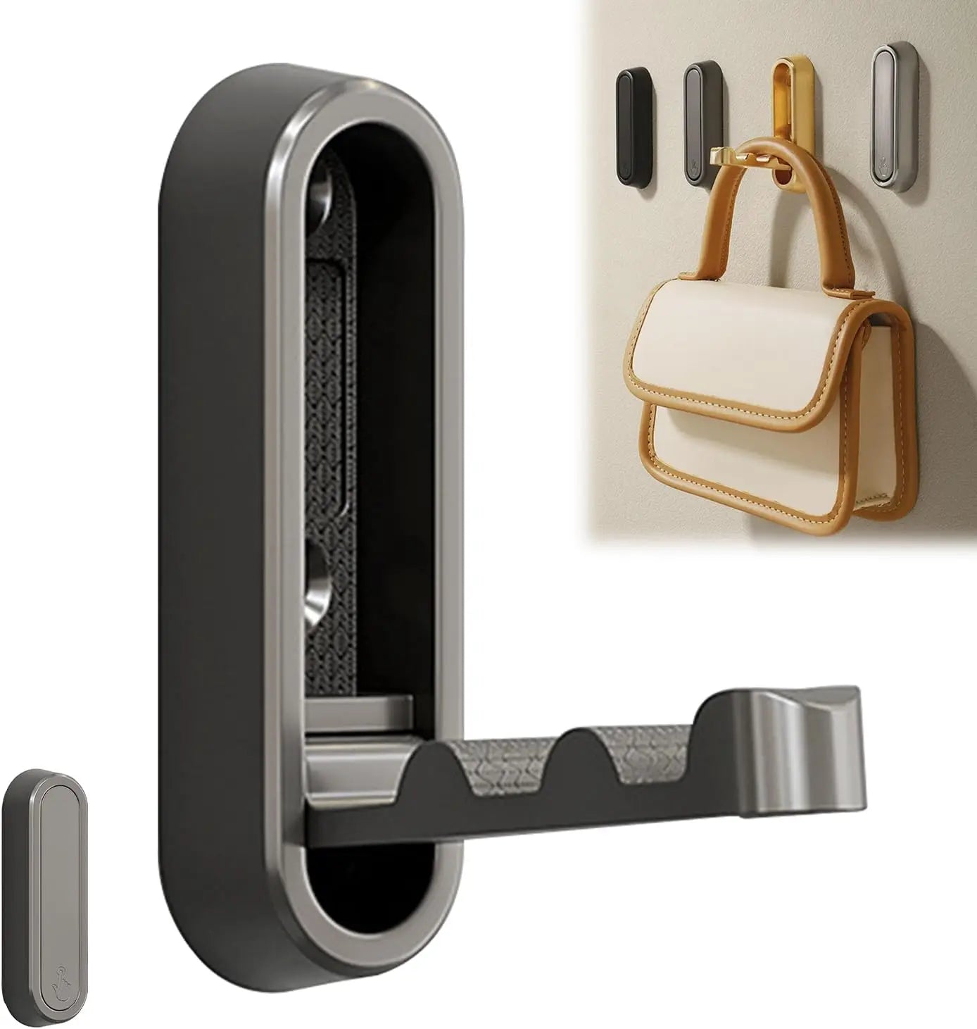 Folding Wall Hook Towel Coat Hook stainless Hook for Home and decoration Kitchen Bathroom Matte Towel Hanger storage Organizer Oasis Select Grey