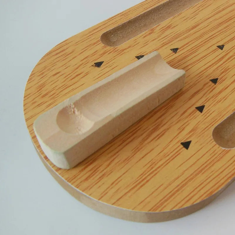 Mini Bowling Board Game - Wooden Educational Toy for Kids - Innovative Solid Wood Family Fun Rolling Ball Game Oasis Select