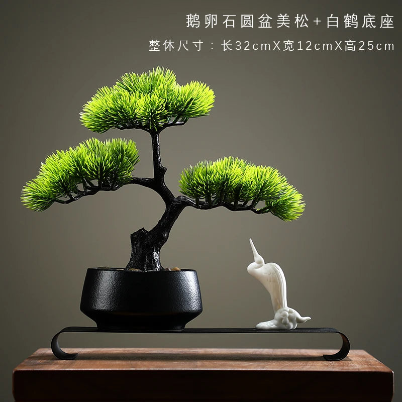 Artificial Flower Bonsai Fake Tree Red Maple Pot Office Vase Decoration Desk Decoration Home Decor Oasis Select B1