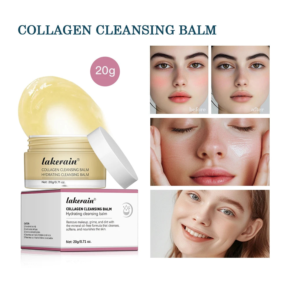 Rose Flavor Collagen Cleansing Balm Nourishing Cream Makeup Remover Mild Non-irritating Moisturizing Non-greasy Cleansing Balm Oasis Select