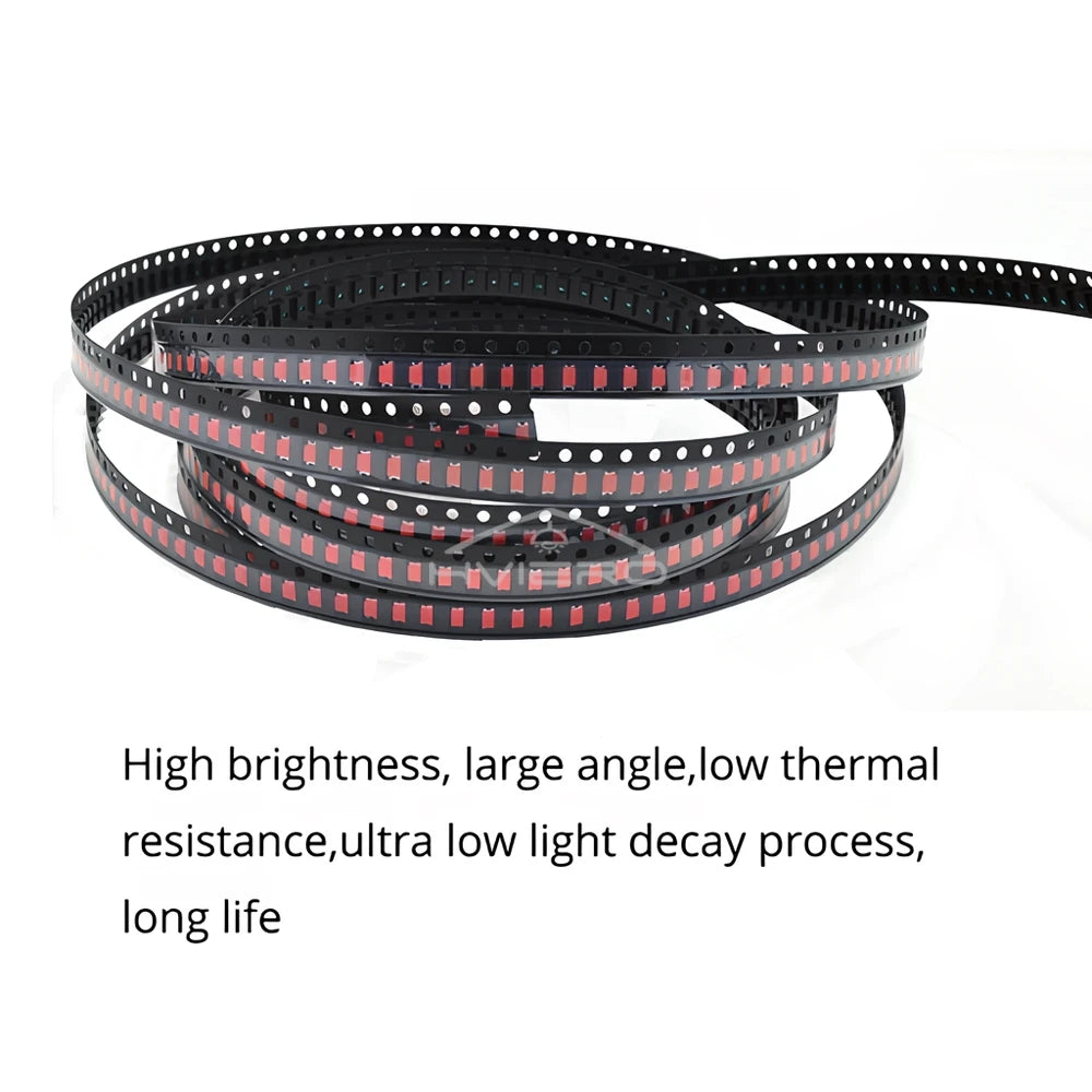 100pcs 1206 SMD LED Chip Beads – 9 Colors, Super Bright DIY