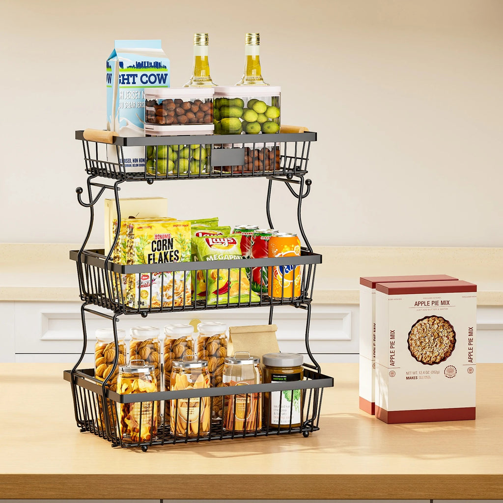 Fruit basket restaurant snack storage fruit basket wrought iron kitchen countertop removable fruit and vegetable storage basket Oasis Select