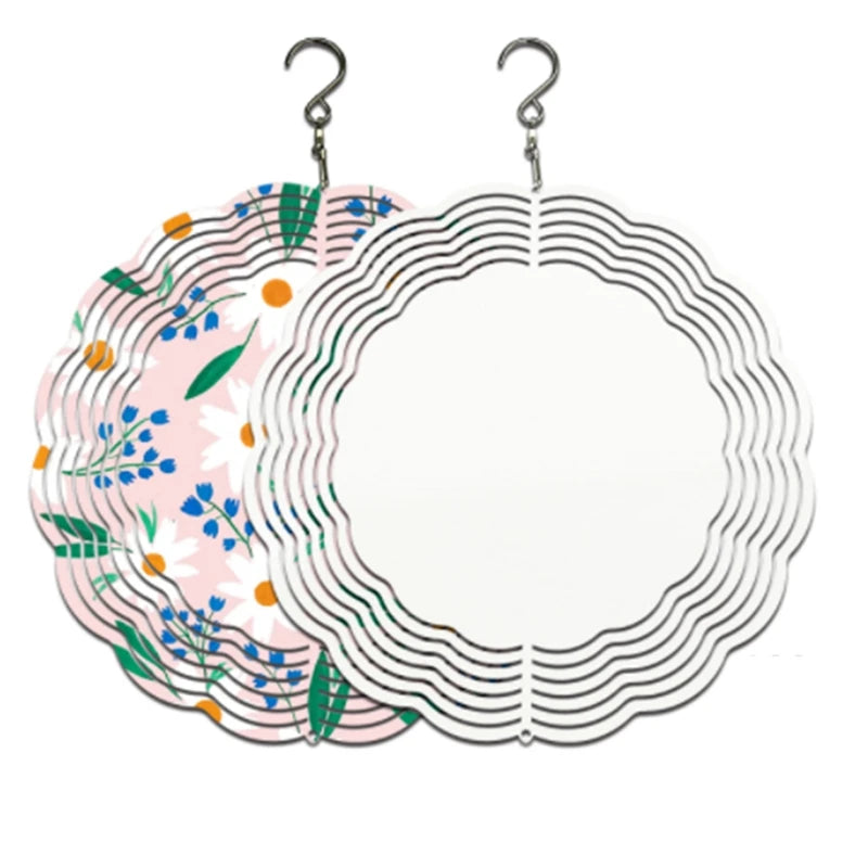 10 Inch Sublimation Wind Spinner Blanks 3D Wind Spinners Hanging Wind Spinner For Indoor Outdoor Garden Decoration Oasis Select