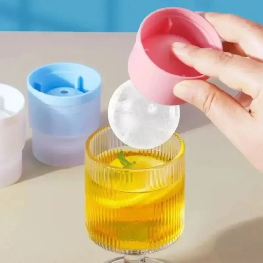 5PCS Large Silicone Ice Ball Mold Easy Demoulding Soft Ice Maker Round Ice Ball Reusable Ice Cube Machine For Whiskey Oasis Select