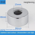 2PCS 1/2"3/4"Faucet Decorative Cover Stainless Steel Water Pipe Connector Heighten Valve Panel Shower Kitchen Faucet Accessories Oasis Select D10-2pcs