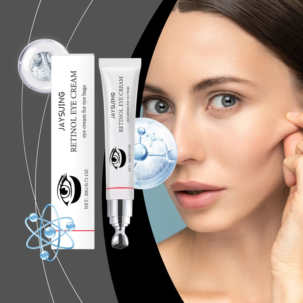 Jaysuing Retinol Roller Eye Cream Reduce Eyes Puffiness Moisturizing Care Cream Brightening Firming Lifting Under the Eyes Cream Oasis Select
