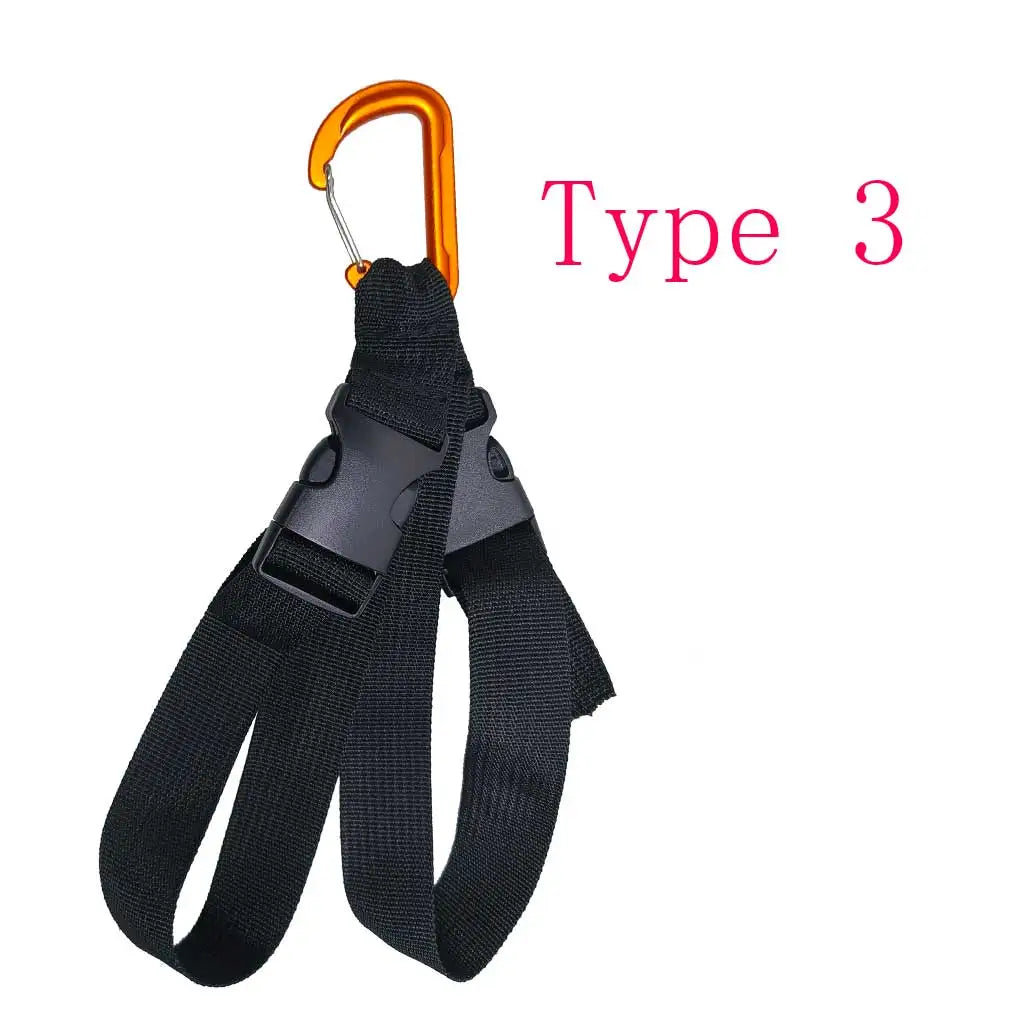 Scubas Diving Quick-Release Fin Buckle Strap Lifting Snorkeling Fin Heel Webbings Straps Clasp Oasis Select Type3al Black