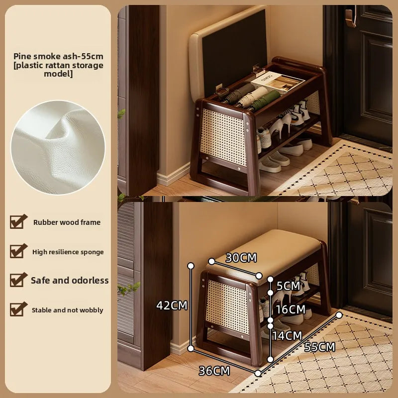 shoe change stool shoes can be worn at home, the shoe cabinet can be integrated and stored, and the entrance is narrow. Oasis Select Storage 55 2