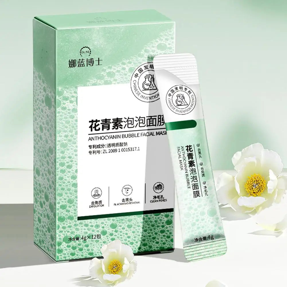 Anthocyanin Bubble Mask – Blackhead Removal & Pore Minimizer 12pc Bubble Face Mask Oasis Select