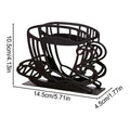 Iron Vertical Napkin Holder Tabletop Tissue Dispenser Stand For Cafe Hotel Restaurant Dining Tabletop Metal Napkin Holder Oasis Select Black 1PC