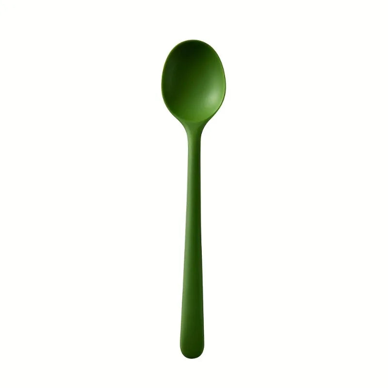 Heat-Resistant Non-Stick Silicone Spoons - Colorful Kitchen Utensils for Cooking,Baking, And Mixing Kitchen Essentials Oasis Select green
