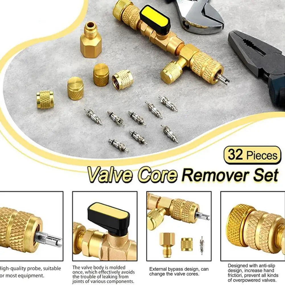 Car Air Conditioning Valve Core Remover Tool Household Refrigeration Valve Core Wrench Disassembly Repair Tool Oasis Select