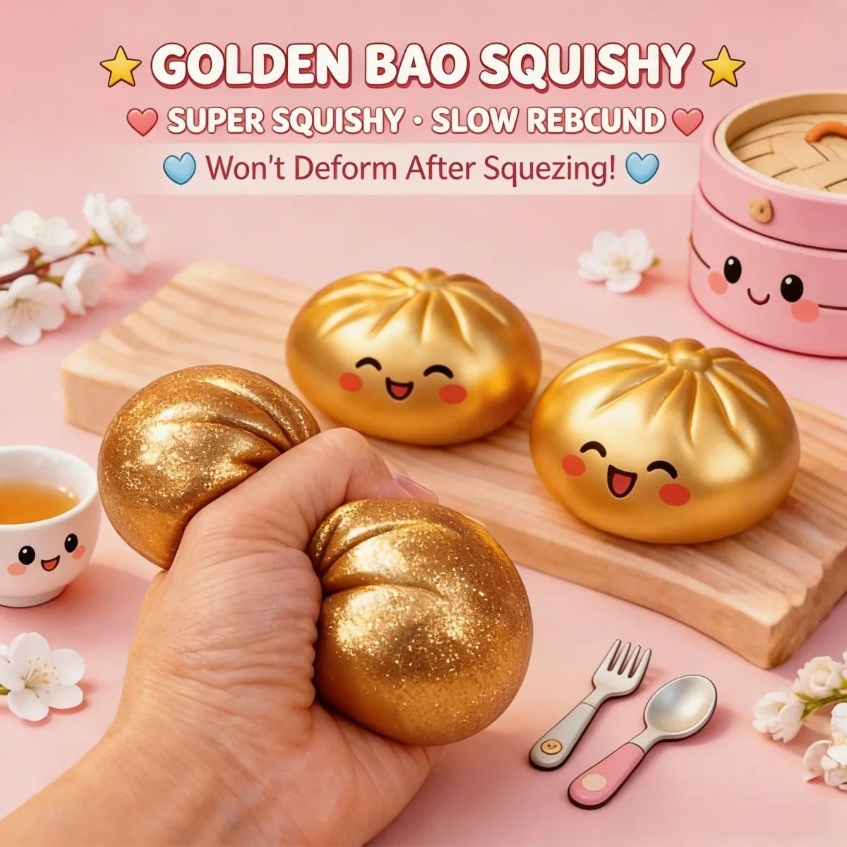 Colorful Crystal Steamed Bun Squeeze Toy Reusable Fun Stress-Relief Slow Rebound Flash Dumpling Desktop Decoration Party Gifts Oasis Select