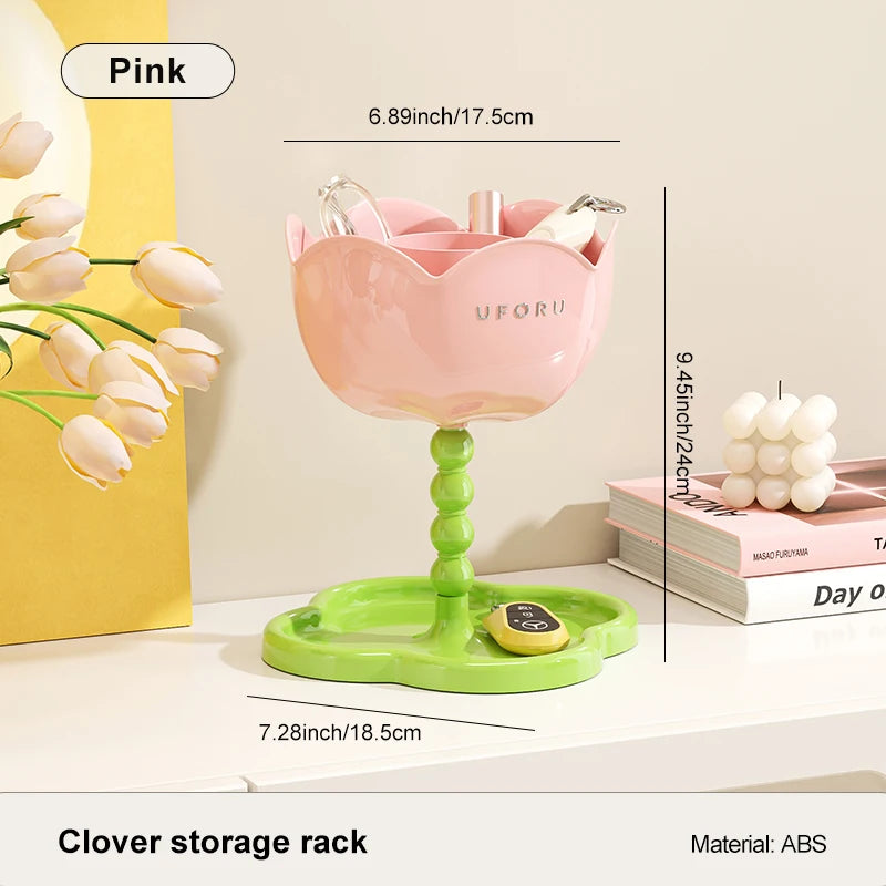 Storage rack, floral design, hallway shelving unit, creative home décor, living room aesthetics, decorative coffee table, Oasis Select Pink