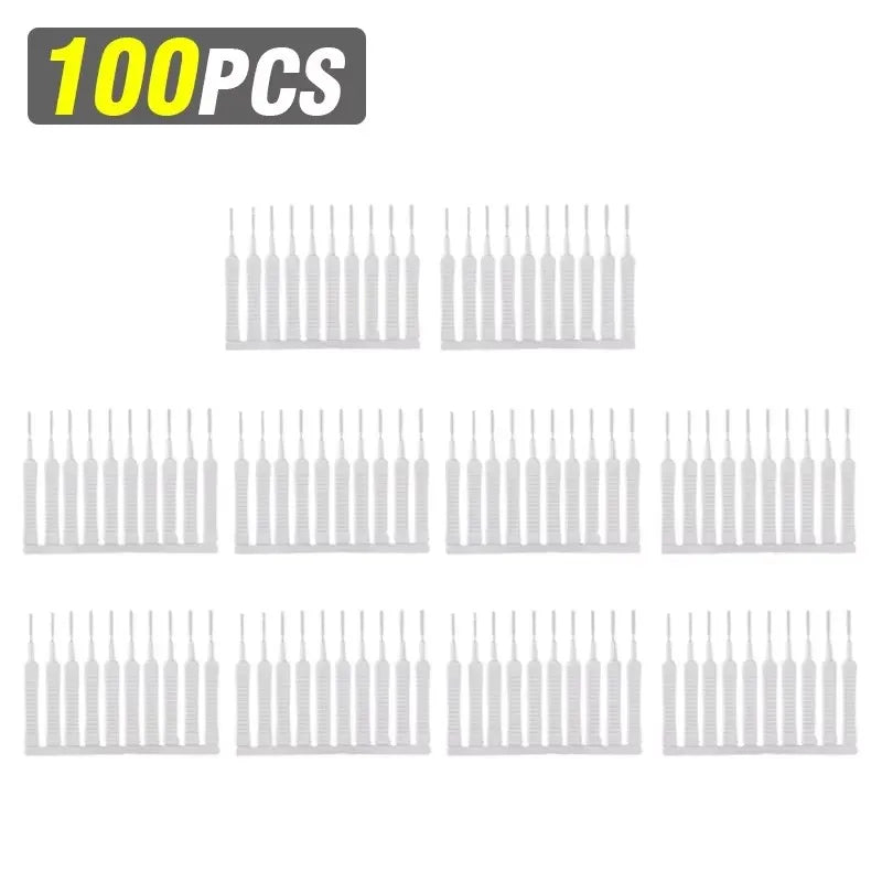 10-100pcs New Shower Head Cleaning Brush Washing Anti-Clogging Small Brush Pore Gap Cleaning Brush For Kitchen Toilet Phone Hole Oasis Select 100pcs