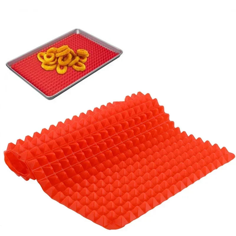Silicone Multifunctional Barbecue Pizza Mat Pyramid Microwave Oven Baking Tray Tray Board Kitchen Baking Tray Mold Oasis Select
