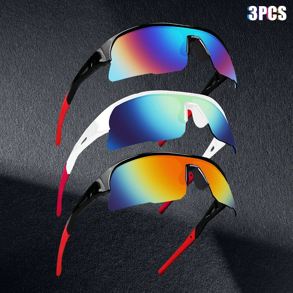 Cycling Glasses UV Protection Sports Sunglasses Lightweight Frame Surround Windproof Glasses for Cycling Running Hiking Oasis Select N-YJ-918538-T