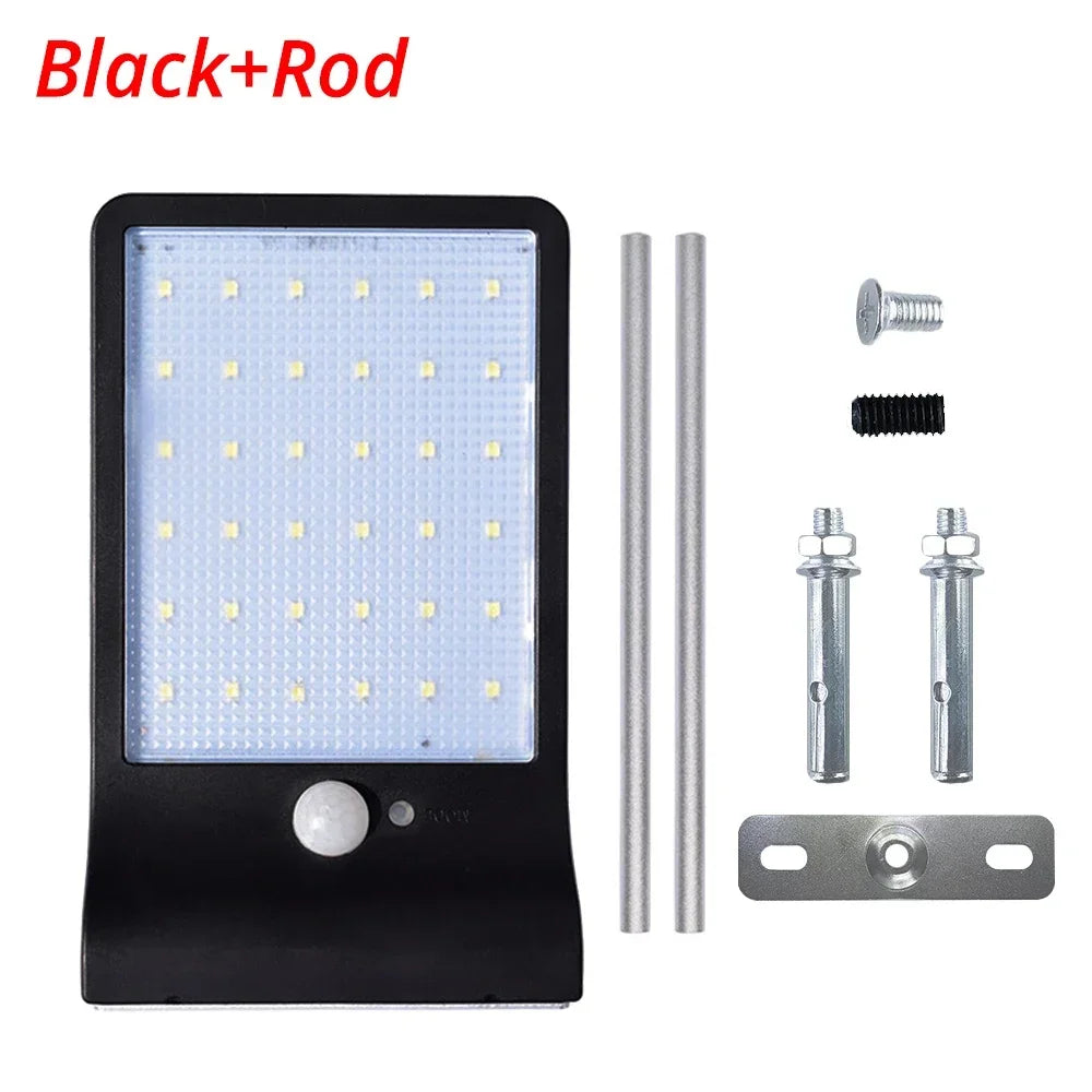 HVIERO 36 LED Solar Wall Light – Motion Sensor & IP65 Waterproof