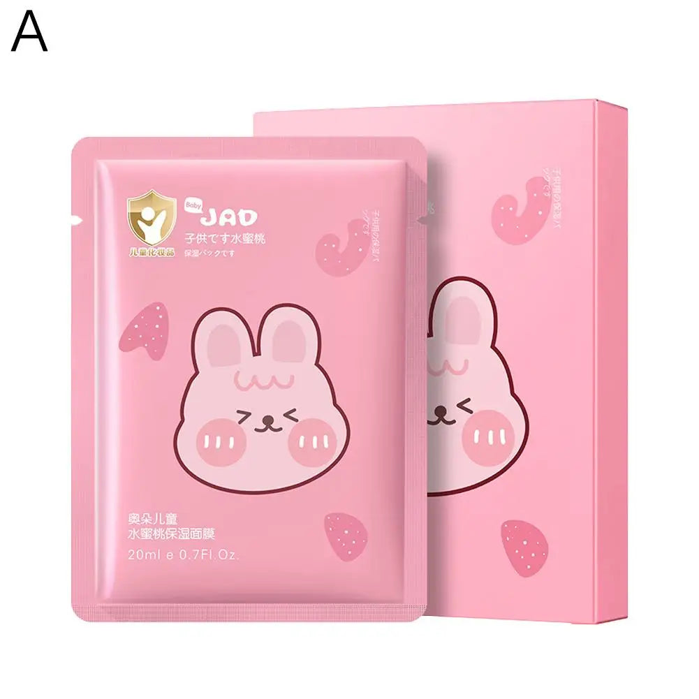 Cute Animal Cartoon Sheet Masks Childrens Spa Facial Masks Nourish For All Skin Types Gentle Moisturizing Brighten Mask Skincare Oasis Select 5pcs-pink