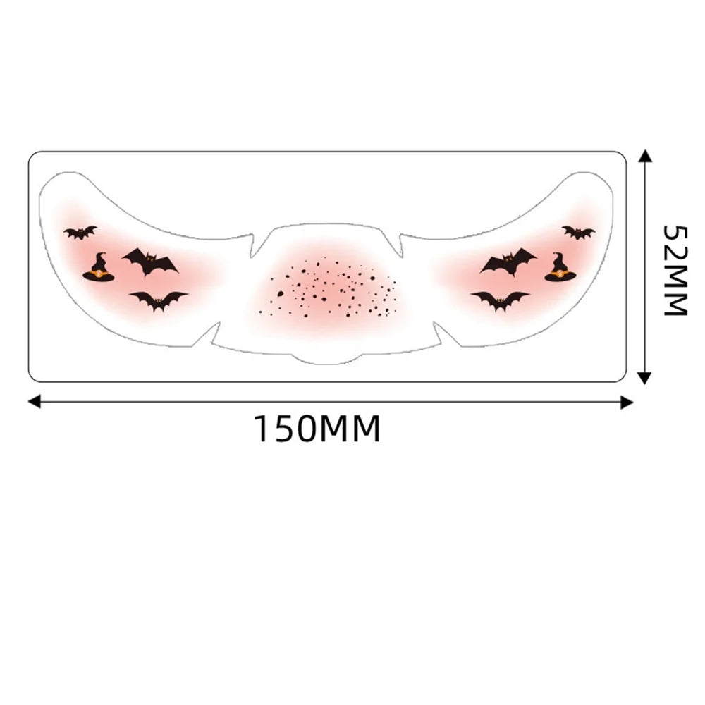 Halloween Glow in the Dark Temporary Face Tattoo Stickers Temporary Tattoo Sticker Oasis Select Style 3