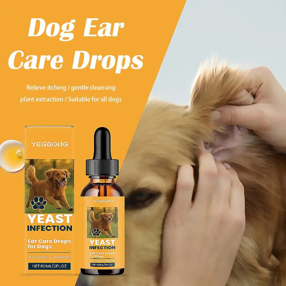 Dog Ear Care Drops 60ml – Yeast, Itch & Odor Relief