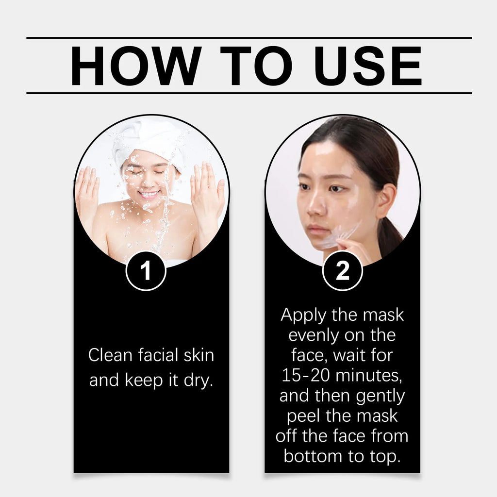 Hyaluronic Acid Facial Mask Moisturizer Skin Tightening Remover Blackheads Face Pore Cleaning Collagen Face Tear Peel off Masks Oasis Select