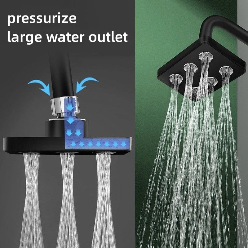 360° Mini-Surround Pressurized Shower Head Large Water Rain Shower Head Showerhead Shower Bathroom Accessories Oasis Select